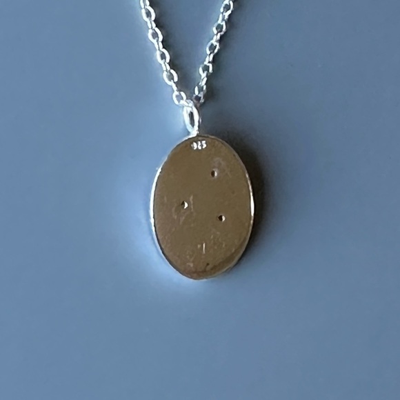 Sterling Silver Flower and Stone Necklace - Picture 8 of 11